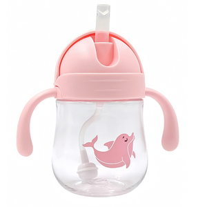 Vaso de Entrenamiento para Bebés con Asa, Ecológico, de Tritán, con Pajita con Peso, Capacidad de 280 ml, Apto para Lavavajillas, para Niños Pequeños - Product Image 6