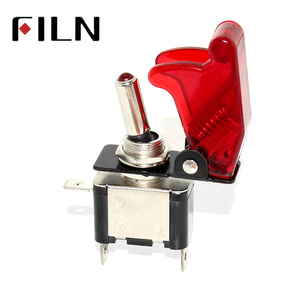 FILN12v 20a işıklı Led açık kapalı geçiş anahtarı güvenlik uçak Flip Up yüzey koruma ASW-07D - Product Image 2