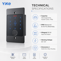 Terminal d'accès intelligent Tuya WiFi avec empreinte digitale, déverrouillage à distance par téléphone, boîtier métallique étanche, interface Wiegand pour entrée sécurisée des portes