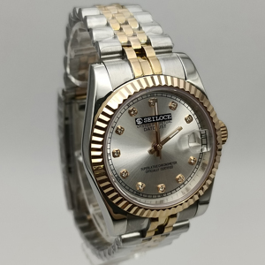 Montre automatique de luxe, verre saphir, acier inoxydable 904l, étanche, cadran diamant, mouvement NH35, montre pour homme - Product Image 3