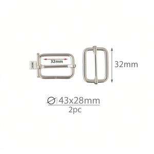 Fibbia Regolabile in Metallo 43x28mm per Chiusura Cintura, 2 Pezzi - Product Image 5