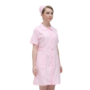 Haute qualité unisexe Poly coton hôpital laboratoire manteaux emballage personnalisé à la mode gommages infirmière médecin uniforme - Product Image 3