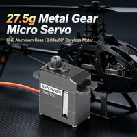 Micro servo DMC810 en aluminium avec engrenages métalliques, 2 kg, 0,03 s, haute vitesse, sans noyau, pour hélicoptère RC, avion, drone