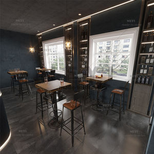 Tabouret en bois <span class=keywords><strong>industriel</strong></span> moderne personnalisé pour café, bar, boîte de nuit, restaurant, bureau à domicile pour hôtel, nouveau mobilier de cuisine pour salle à manger - Product Image 2