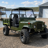 Mini camionnette à benne ouverte, caisse arrière utilitaire, vert olive, pour transport utilitaire