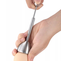 Ensemble d'ouvre-œufs facile, ensemble de casse-œufs en acier inoxydable, ensemble complet d'outils pour œufs à la coque