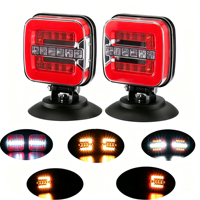 Feux de remorque sans fil magnétiques à LED, feux arrière de camion sans fil à LED, feux stop, clignotants, feux arrière de remorque