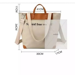 Free Design Eco Friendly <b>Canvas</b> <b>Tote</b> Bags with Embroidery Printed Logo Open Closure Two Straps Unisex Large Capacity - Product Image 5