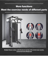 Appareil de musculation professionnel double 100 kg, cadre en acier elliptique plat, machine de crossover à câbles robuste 380 kg pour salle de sport