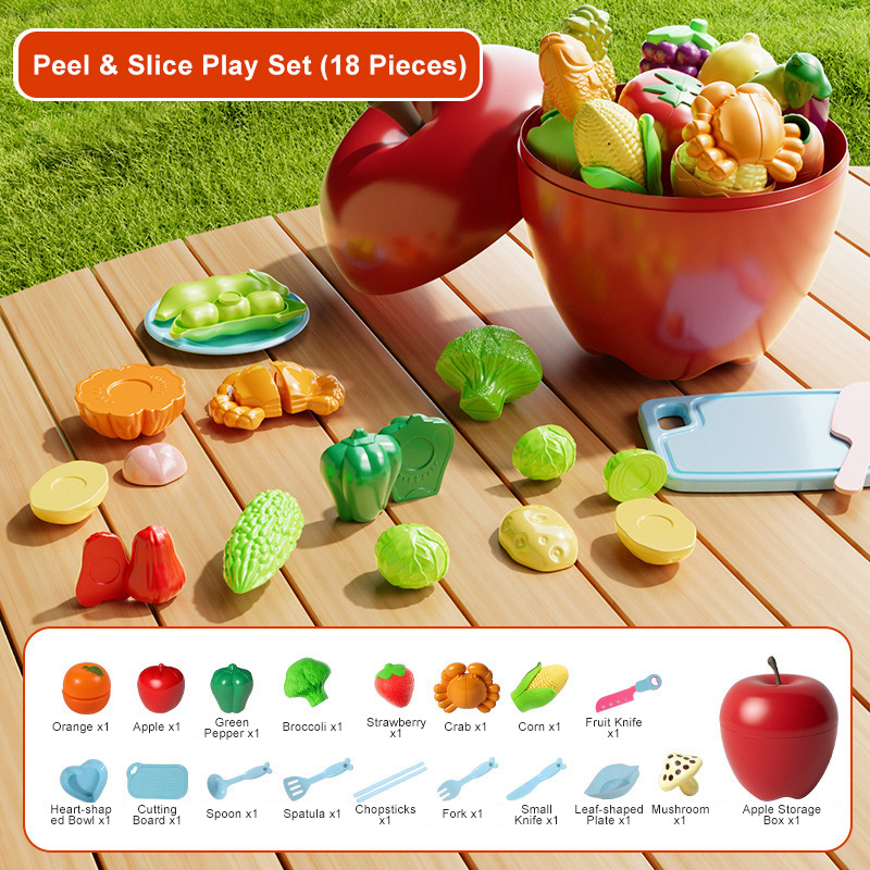 8819B-1 Secchiello Little Apples 18 PZ-Scatola Kraft
