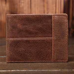 Modern Men's Leather Wallet European Style Ultra Fine Leather <b>Slim</b> Long Wallet Corporate Business <b>Storage</b> Function - Product Image 6
