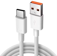 Kabel USB-C ke USB-C 120W, 1m, Pengisian Daya Super Cepat 6A, Kabel Transfer Data 480Mbps untuk Perangkat Android