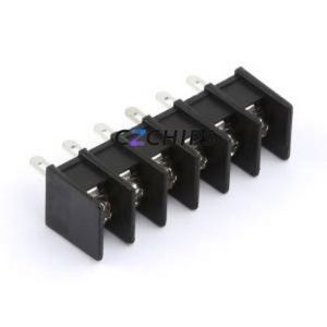 MX25H-7.62-06P-BK01-Cu-S-A Barrier Terminal Block Through hole Component (THT),P=7.62mm Connector Two Sides 7.62mm 1x6P 6P - Product Image 1