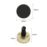 Clip désodorisant de voiture personnalisé en fibre de carbone, support diffuseur d'arôme écologique pour voiture, bâton rechargeable, clip de ventilation en noyer naturel