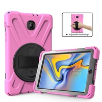 Casing rotasi 360, penutup tiga lapisan tugas berat, casing Tablet silikon perlindungan kasar untuk Samsung Tab a T387