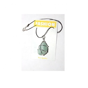 Amazonite — pendentif enroulé, pierre brute, colliers avec pendentifs, vente en gros, 10 pièces - Product Image 1