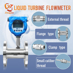 Akurasi tinggi Ss304 Ss316l meteran aliran turbin <span class=keywords><strong>Gas</strong></span> cair harga rendah 24v Rs485 pengukur aliran turbin benang Franged minyak air laut uap - Product Image 3