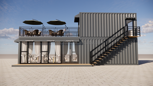 Cafetería en Contenedor de 40 pies/20 pies, Restaurante/Bar en Contenedor Prefabricado con Panel Sándwich para Uso en Edificios de Oficinas - Product Image 4