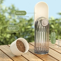 Portable extérieur chien marche tasse à boire motif solide pot d'alimentation en eau pour chats caractéristique automatique pour animaux de compagnie
