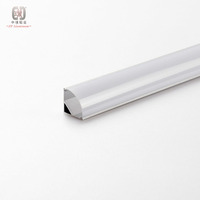 90 degrés en aluminium extrusion profil led bord allumé canal d'angle pour bande