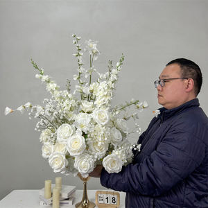 High Quality Realistic Silk <b>Artificial</b> Flower Balls Round 45cm Wedding Centerpieces - Product Image 3