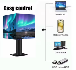 Écran LED D-KING P2.5 en forme de cube, pour intérieur, sur pied, avec système tactile Android, panneau publicitaire graphique - Product Image 2