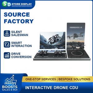 Support d'affichage de bureau en acrylique en forme de L interactif personnalisé avec lecteur audio-vidéo LCD <span class=keywords><strong>et</strong></span> éclairage LED pour <span class=keywords><strong>magasin</strong></span> de détail numérique - Product Image 1