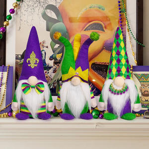 Gnomes à thème Halloween et <span class=keywords><strong>Carnaval</strong></span> pour fêtes et <span class=keywords><strong>d</strong></span>écorations intérieures, jouets en peluche violet, vert et or pour fêtes <span class=keywords><strong>d</strong></span>'Halloween - Product Image 1