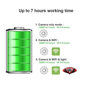 Caméra d'<span class=keywords><strong>action</strong></span> pour enregistrement vidéo de vélo, caméra sportive UHD 4K/1080P, enregistreur DVR étanche pour vélo et moto, contrôle par application, accessoires de vélo - Product Image 5