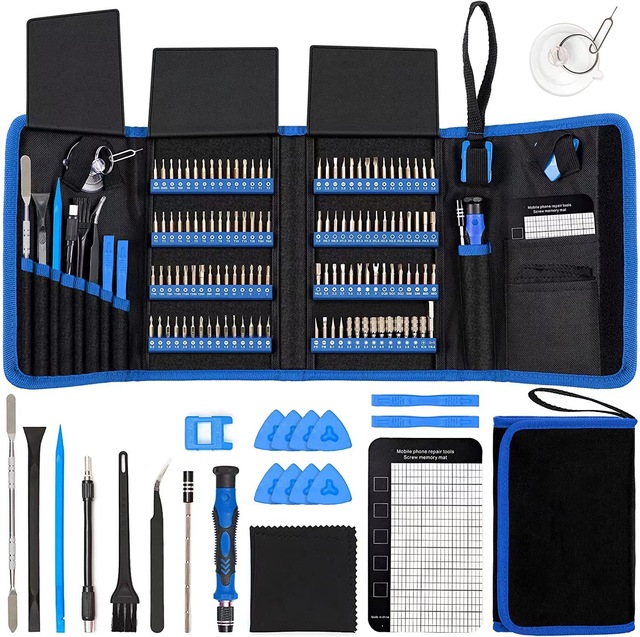 142 in 1 Precision Screwdriver Sets with 120 Bits Magnetic Repair Tool Kit for Phone Laptop