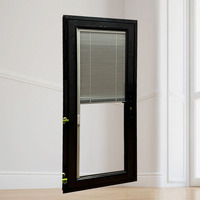 Nouvelle porte d'entrée anti-effraction, porte extérieure sécurisée pré-montée en aluminium, portes à battants avec verre clair, modernes, certifiées Energy Star