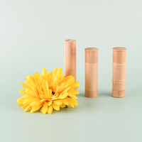 Emballage cosmétique en bambou naturel 3ml 5ml Tube à lèvres en bois de bambou pour baume à lèvres et rouge à lèvres