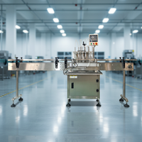 Ligne de production automatique de remplissage, de bouchage et d'étiquetage de petites bouteilles de jus liquide pneumatique pour les petites entreprises