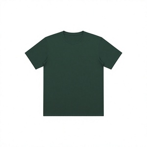 Camiseta de Verano para Hombre, Color Sólido, Algodón, Manga Corta, Cuello Redondo, Corte Regular, Transpirable, Ecológica, de Secado Rápido - Product Image 1