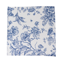 Serviettes de table en tissu polyester à motifs floraux personnalisés réutilisables en gros pour mariage, dîner, hôtel, restaurant, banquet
