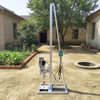 Vente directe usine – Nouvelle foreuse électrique verticale portative de 2,5 kW pour puits d'eau domestiques, 60 m, avec treuil
