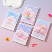 Carnet A7 avec couverture en PVC, motif nuage dégradé mignon, 64 feuilles, 80 g/m², ligné, mini carnet de poche, papeterie scolaire pour enfants, vente en gros