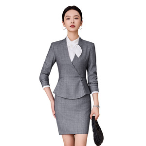 Women's Professional Suit Set Short Skirt Work Uniform Receptionist Office Wear Fall 2025 - Product Image 5