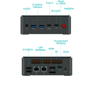 LIMYEE 2026 Intel I5 12450H HDMI Type-C Compact Mini <strong>PC</strong> Win10/Linux 2LAN 2*DDR4 <strong>64G</strong> <strong>RAM</strong> HDMI Four Display 12 Gen Mini Computer - Product Image 5