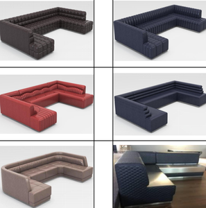 Mobilier sur mesure pour projets commerciaux : Sièges modulaires haut de gamme avec base en acier inoxydable pour clubs - Product Image 3