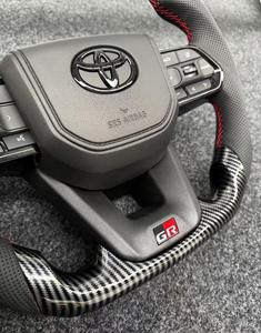 Volante de Fibra de Carbono para Toyota GR <span class=keywords><strong>Supra</strong></span> A90, Empuñadura de Alcántara con Pantalla Digital y Luces de Cambio - Product Image 4