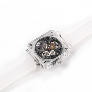 Luxury Square Tourbillon Automatic <strong>Mechanical</strong> Watches for Men Luminous <strong>Skeleton</strong> Rubber Sport Wristwatch <strong>Clock</strong> - Product Image 5