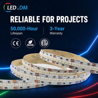 Bande lumineuse LED RGB haute densité 3838 SMD 240 LED/m 16W/m IP68 Wi-Fi/ Intérieur/Extérieur Certifiée CE RoHS ETL Garantie 3 ans