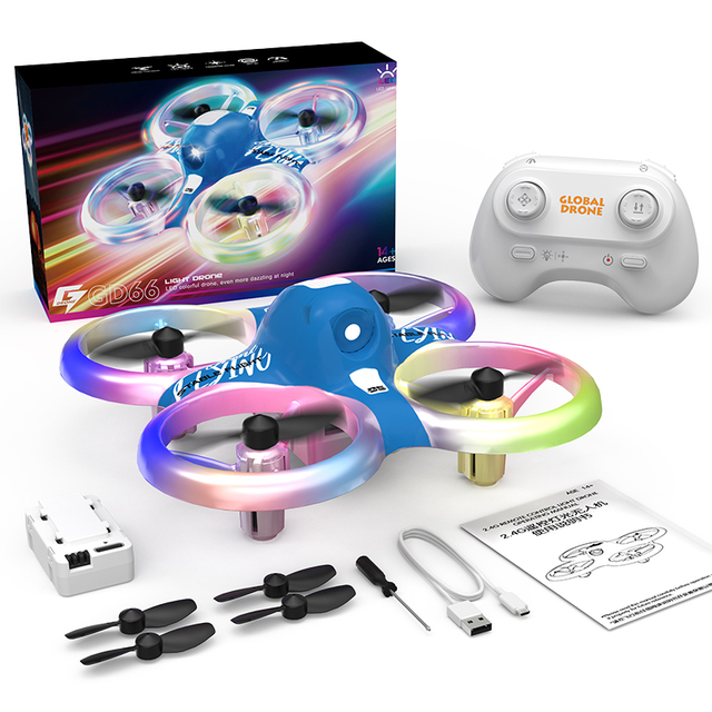 Mini RC Drone with LED Lights Easy to Fly for Kids Beginners 2.4Ghz Toy Drone Cool Flying Toys for Boys Girls Gifts