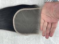 Meilleure qualité cuticule alignée fermeture hd lace fronts avec prix de gros, Transparent HD Lace Frontal avec pré plumé Hairline