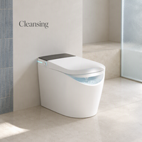 WC intelligent avec bidet intégré, siège chauffant, chasse d'eau automatique, buse autonettoyante et télécommande