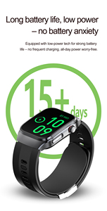 <span class=keywords><strong>Montre</strong></span> connectée carrée S100, moniteur de pression artérielle, ECG, SpO2, écran AMOLED 2,06 pouces, gel de silice, appels Bluetooth, plus de 10 modes sportifs, étanche - Product Image 4