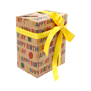 New Design <b>Kids</b> Birthday Kraft Printing Gift <b>Wrapping</b> <b>Paper</b> 43*300 cm 4 Roll a Set Wrap <b>Paper</b> Packaging - Product Image 1