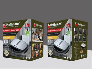 Kit de cuisson polyvalent Hoffmans 6 en 1, boîtier en acier inoxydable, gaufrier, grille-pain à sandwichs, appareil de cuisine électrique - Product Image 6