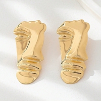 Goujon de vacances d'été doré pour femmes Style tendance perle soleil étoile de mer poisson visage corail fleur goutte principalement en alliage cadeau parfait